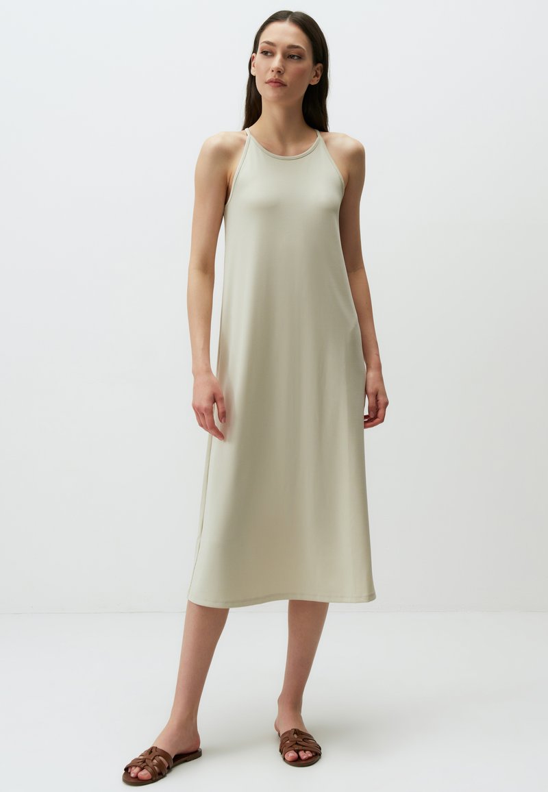 Jimmy Key HALTER NECK MIDI - Jerseykleid - taş