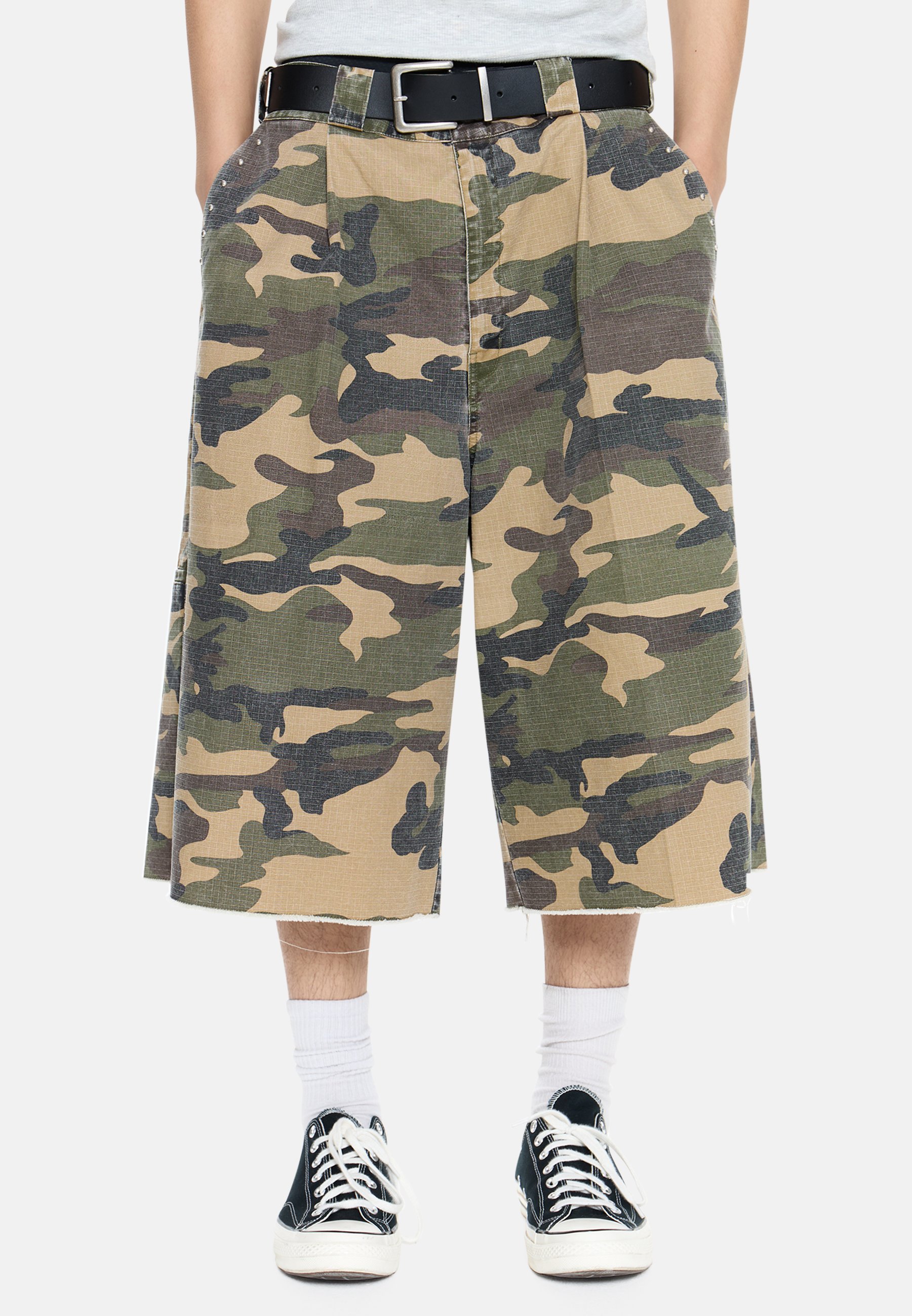 Jaded London BROOKLYN JUMBO JORTS UNISEX - Shorts - green check
