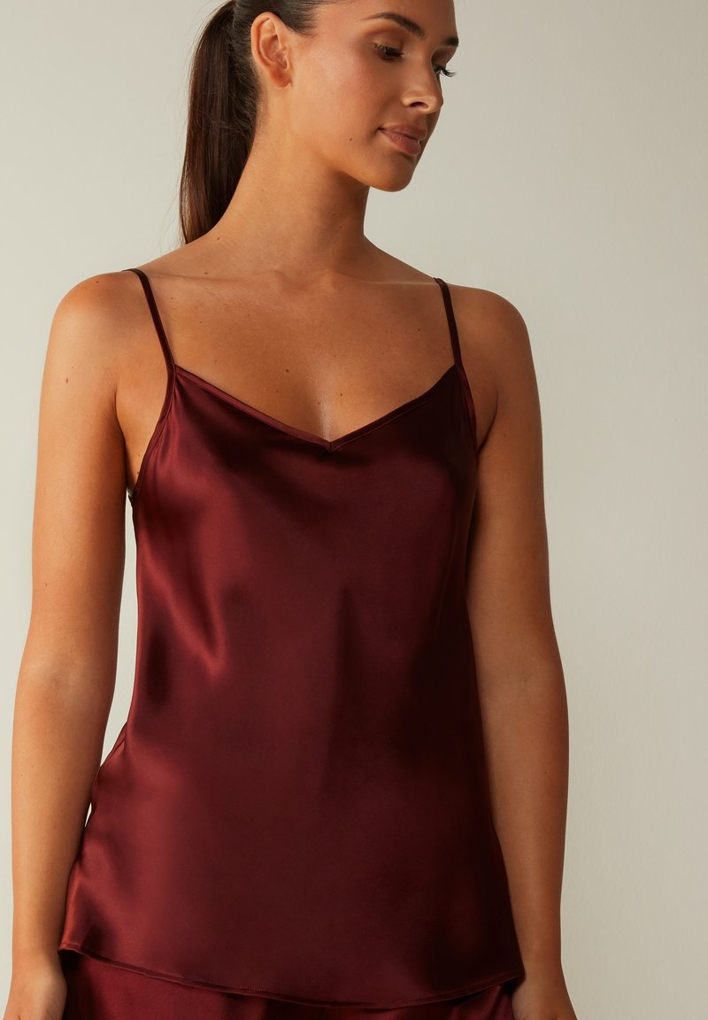 Intimissimi MIT V-AUSSCHNITT - Nachtwäsche Shirt - rot dark red