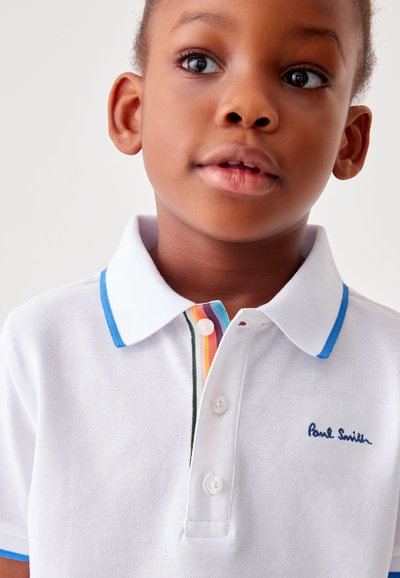 Paul Smith Junior SHORT SLEEVE SIGNATURE -REGULAR FIT - Pólóing - white