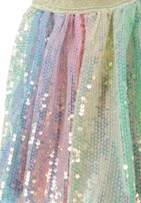 Tüllrock mit schimmernden, irideszenten Pailletten in Pastellfarben: Blau, Pink und Grün. Ausgestattet mit einem schimmernden, elastischen Bund. Leichtes und strukturiertes Material.