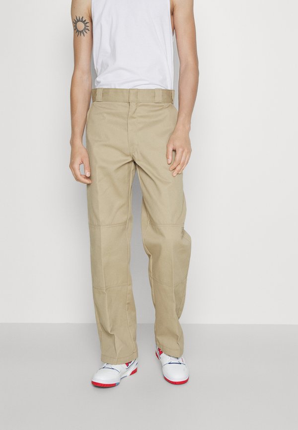 DOUBLE KNEE - Trousers - khaki2