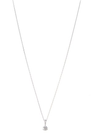 STILLA PENDANT ROUND CUT - Halskette - white
