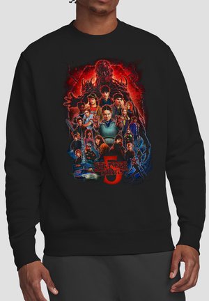 NETFLIX, STRANGER THINGS 5 POSTER - Sweatshirt - black