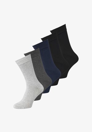 BASIC 5 PACK - Calcetines - black/navy blazer/dark grey melange/light grey melange