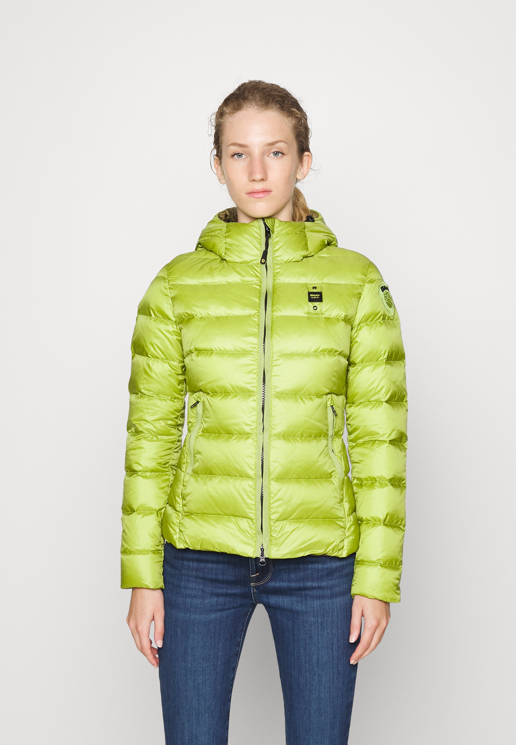 Blauer BASIC HOODED JACKET - Chaqueta plumas - green/verde Zalando.es