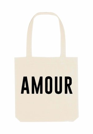 AMOURTEXT PRINT - Shopping Bag - off white
