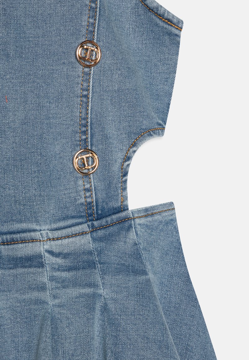 TWINSET ABITO CON PIEGHE Denim dress light blue denim/light