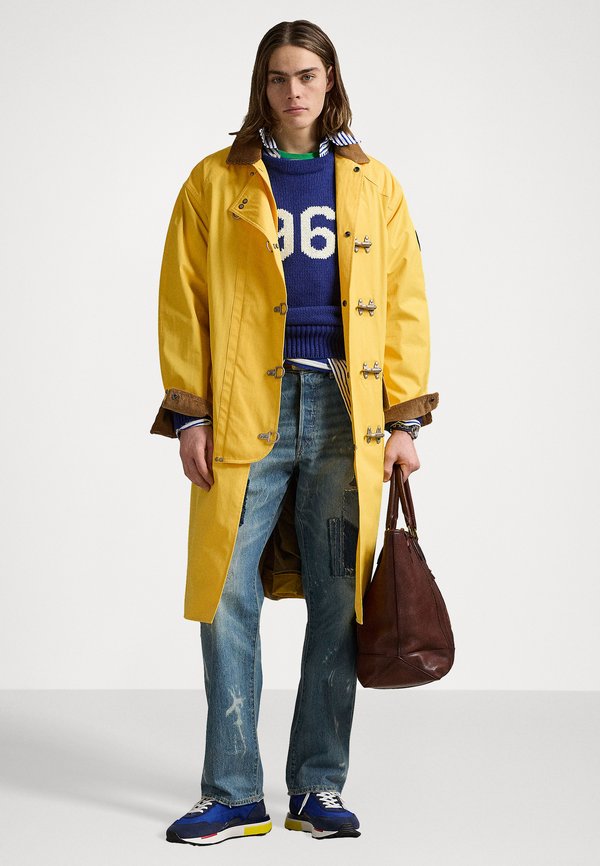 CORDUROY COLLAR TWILL COAT - Trenchcoat2