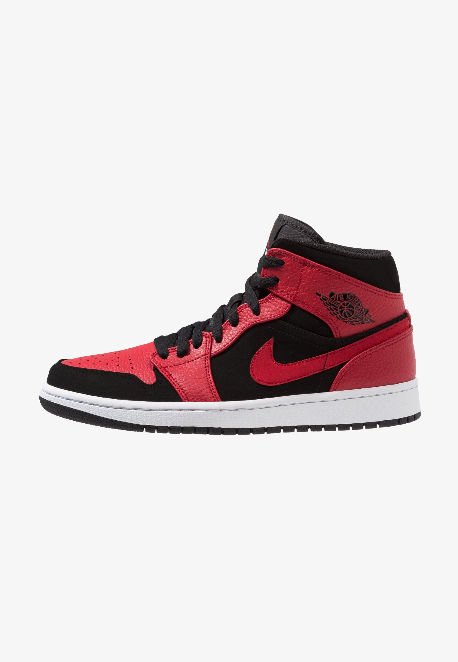 Jordan Air 1 Mid Sneaker High Black White Gym Red Schwarz Zalando De