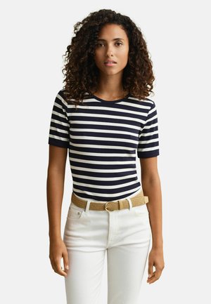 STRIPED  - T-Shirt print - evening blue