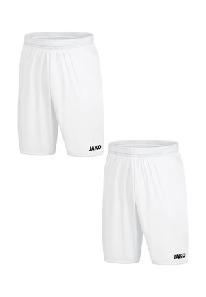JAKO 2ER-SET ELASTISCHER BUND KORDELZUG - Sports shorts - weiß