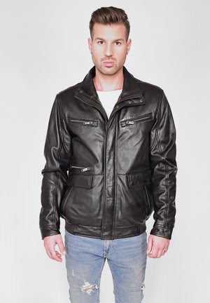 JCC MIT BRUSTTASCHE SAMUEL - Leather jacket - black