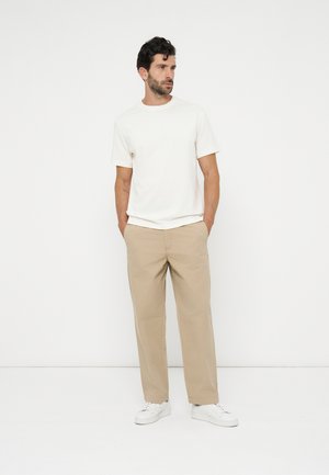 Pier One, 3 PACK - Základné tričko - egret/oatmeal/navy blazer