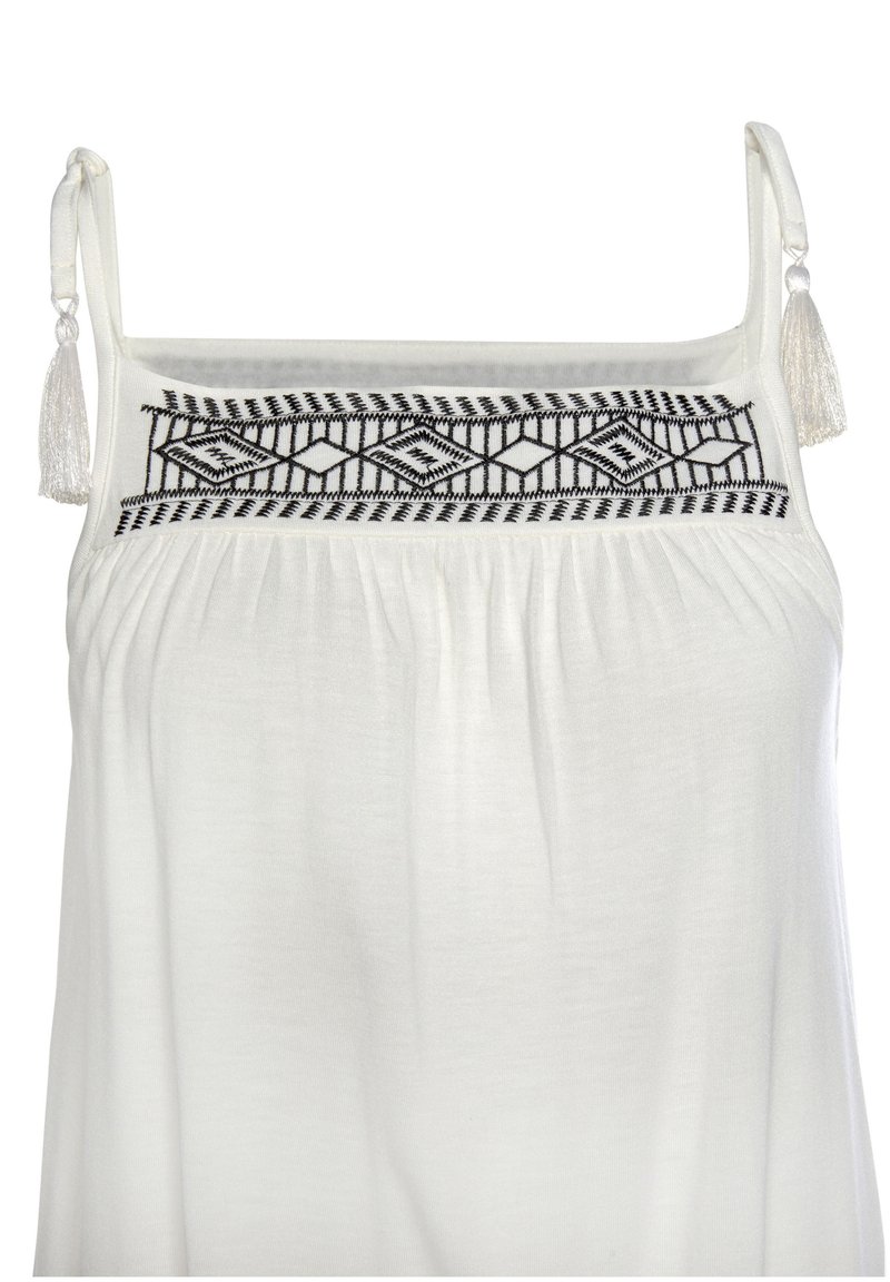 Damen T-Shirts | LASCANA Top creme schwarz/schwarz - FL05469 Damen T-Shirts | LASCANA Top creme schwarz/schwarz - FL05469