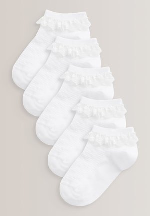 Next, COTTON RICH RUFFLE TRAINER SOCKS 5 PACK - Sneaker-sokker - white