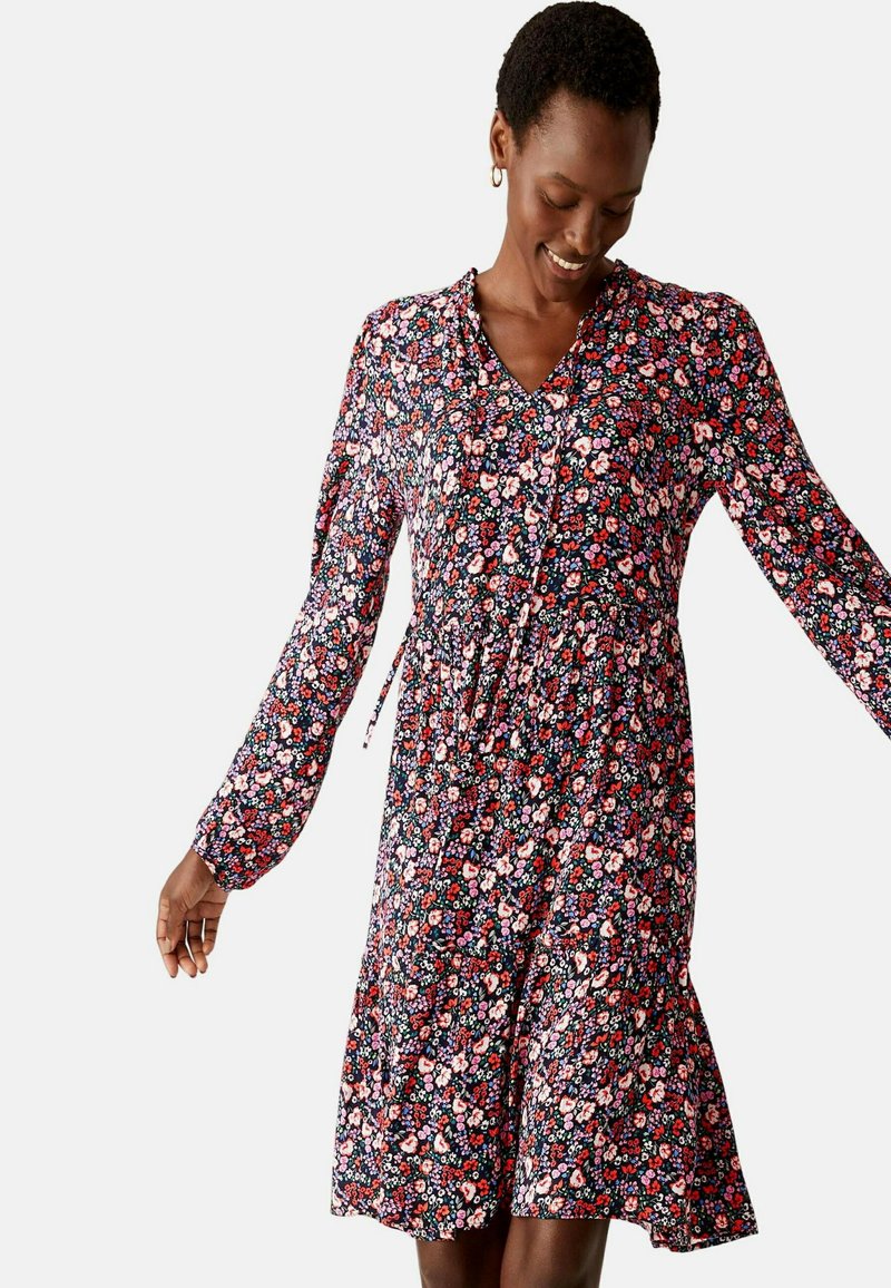 Marks & Spencer PRINTED KNEE LENGTH TIERED Robe de jour multi