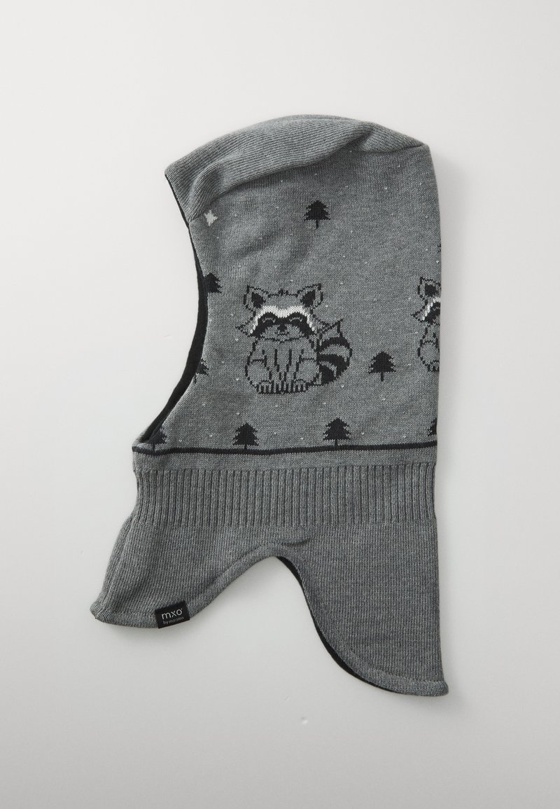 maximo MINI BALACLAVE RACCOON UNISEX - Berretto - mittelgraumeliert ...