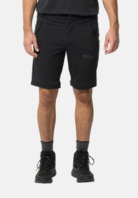 Jack Wolfskin GLASTAL ZIP OFF PANTS 2-IN-1 - Pantaloni outdoor - black