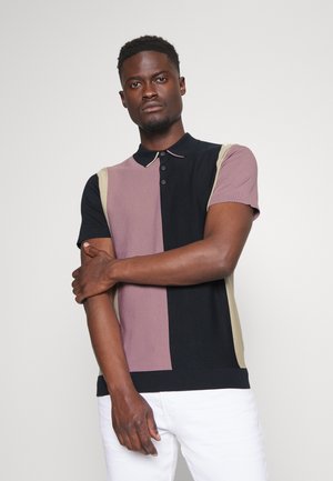MASON BLOCK - Polo majica - elderberry/oatmeal/sky captain