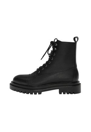 CHUNKY - Stivaletti stringati - black
