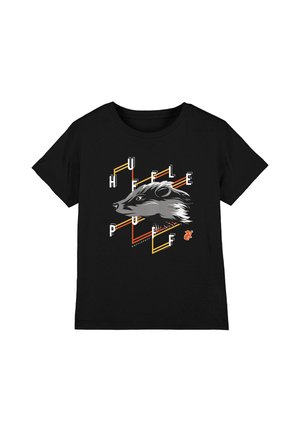 Cotton Soul, HARRY POTTER HUFFLEPUFF LINES UNISEX - Print T-shirt - black