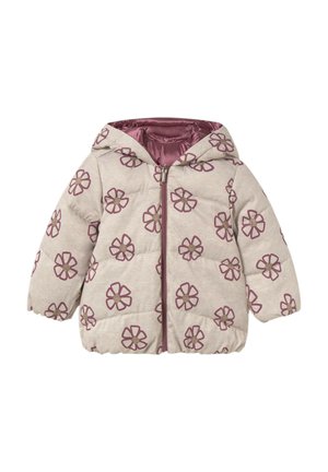 REVERSIBLE ESTAMPADO - Chaqueta de invierno - beige y/ malva