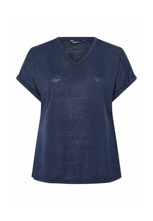 Yours Clothing, PLUS SIZE BASIC T-SHIRTS - Basic T-shirt - navy