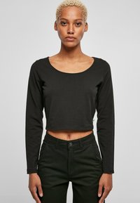 Urban Classics - CROPPED LONGSLEEVE - Langærmet T-shirt - black Miniaturebillede 1