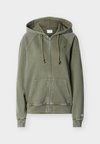 ICONS WASH LOOSE FIT FULL ZIP HOODIE - Φούτερ με φερμουάρ - khaki