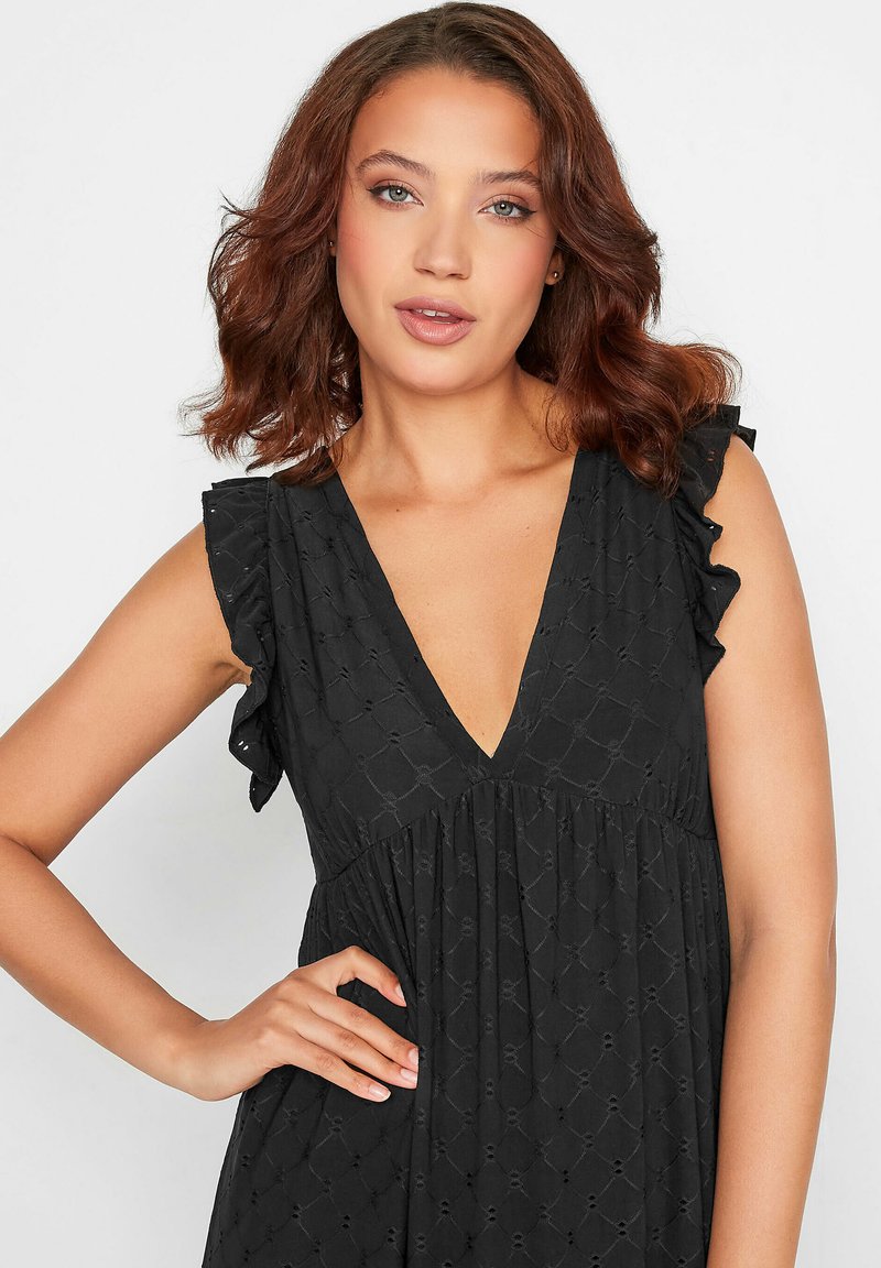 Robe Longue Noire Broderie Anglaise Mélina Robe Longue Noire En