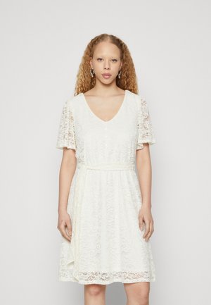 VIBLAIR V NECK SHORT DRESS - Juhlamekko - egret