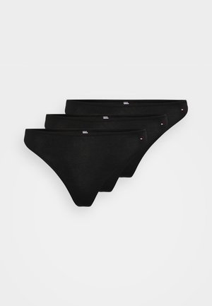 FLAG DIPPED THONG 3 PACK - Tango nohavičky - black