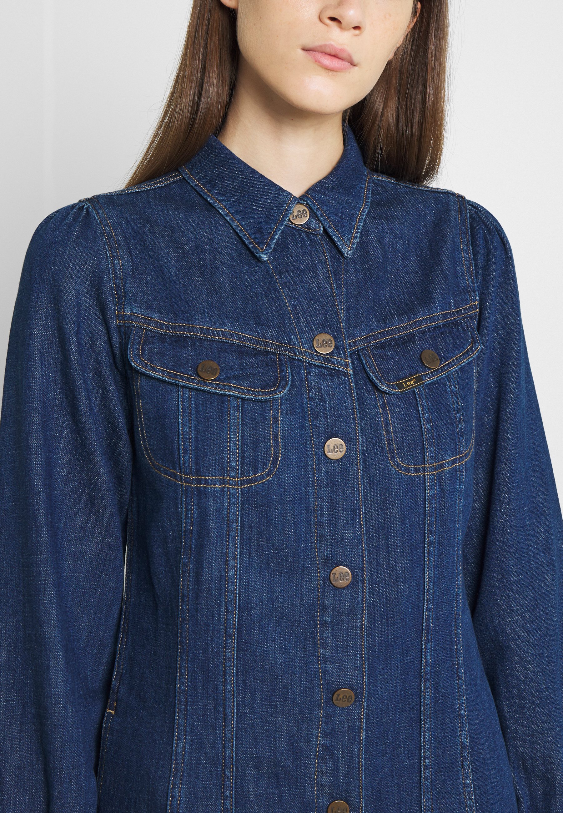 Lee DRESS - Denim dress - rinse/blue 