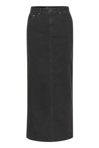 TILLIA LONG SKIRT - Denim skirt - dark grey washed