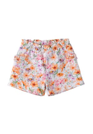 Shorts - white multicolour print
