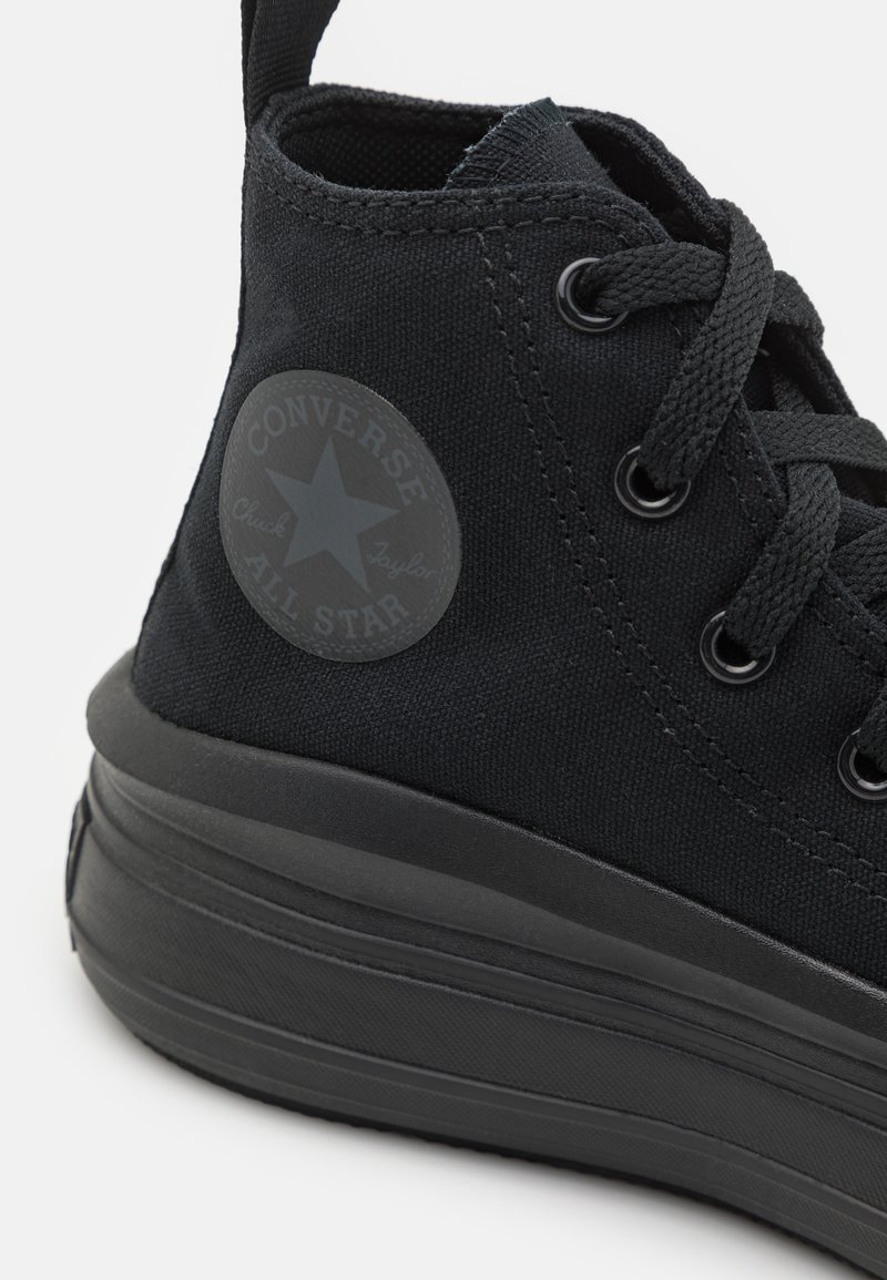converse nere alte platform