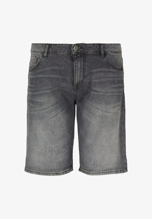 Denim shorts - clean mid stone grey denim
