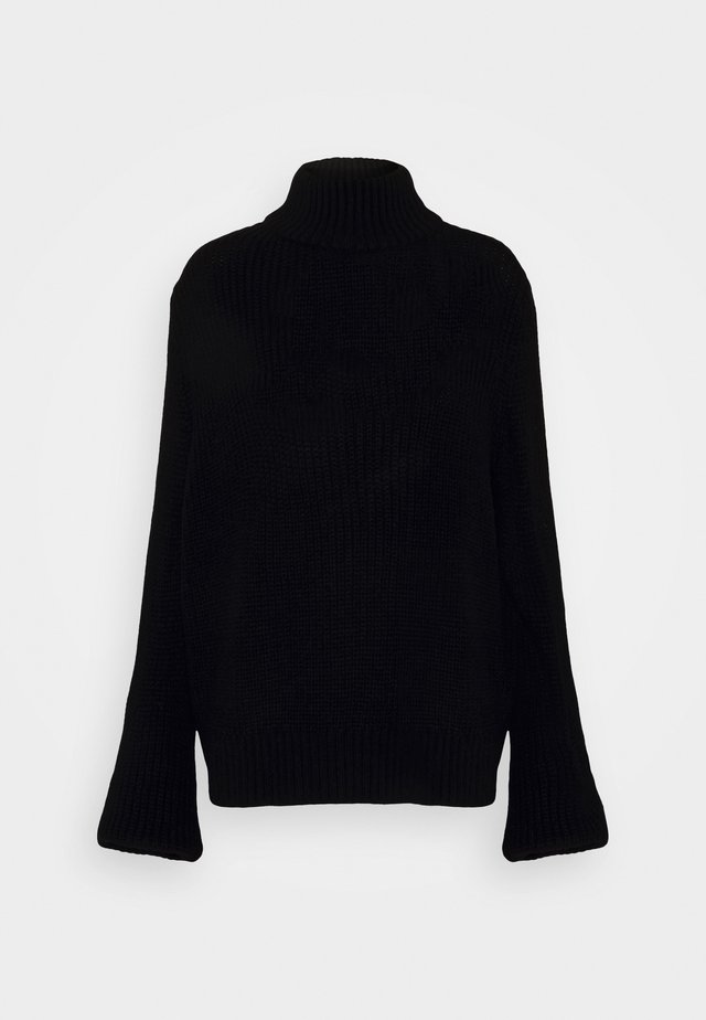 NMTOMMY HIGH NECK - Stickad tröja - black