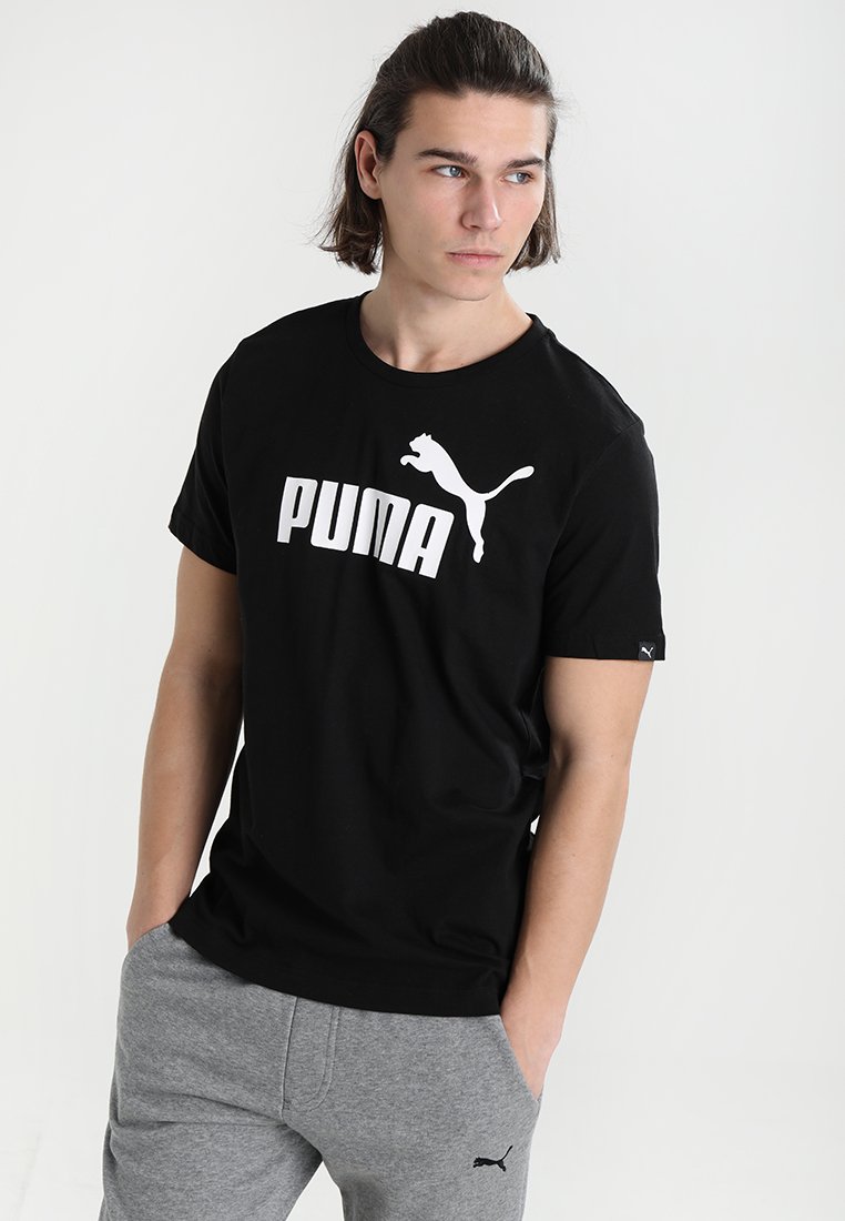 Puma LOGO TEE - T-shirt con stampa - puma black - Zalando.it