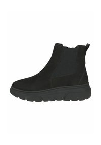 Caprice - CHELSEA - Bottines compensées - black nubuc Image miniature 1