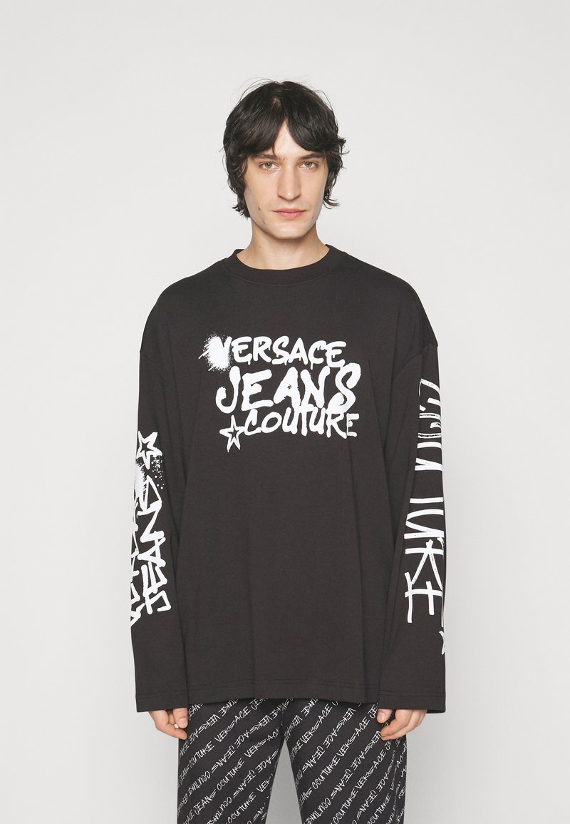 versace jeans couture long sleeve shirt black