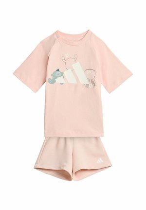 adidas Performance TIRO_NSTER T-SHIRT SET-INFANT UNISEX - Tepláková súprava - blush pink/white