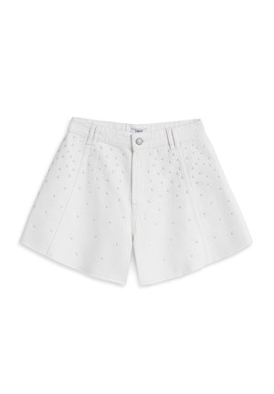 Twist, TWIST SHORT EMBROIDERED SHORTS - Jeansshort - white