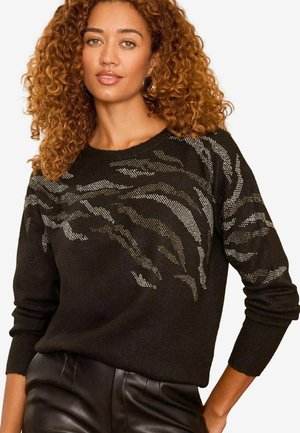 Love & Roses REGULAR FIT - SCATTERED SEQUIN BOW - Neule - black hotfix