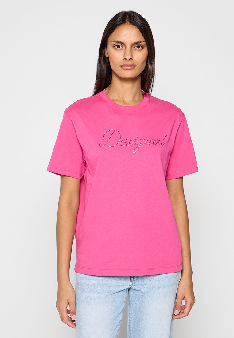 Desigual T-shirt print donkerroze Desigual T-shirt print donkerroze
