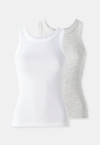 FITTED TANK 2 PACK  - Top - white/grey melange