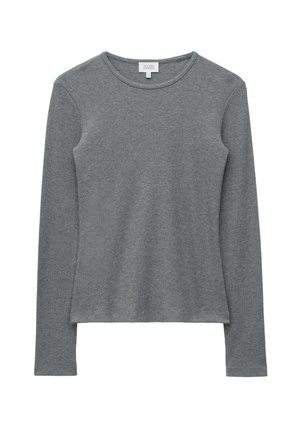 & OTHER STORIES, & OTHER STORIES RIBBED LONG-SLEEVE TOP - T-shirt à manches longues - grey