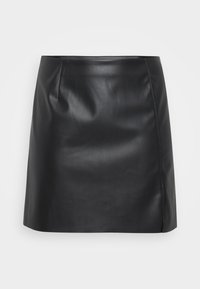 NMCLARA PENNY SLIT SKIRT - Falda acampanada - black