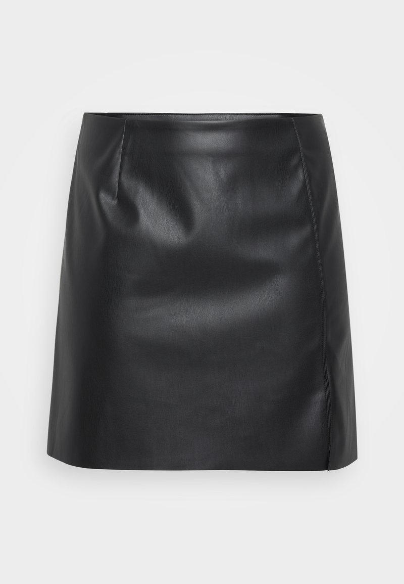 Clara Penny PU high-waist slit Skirt | Noisy May Minigonna | EMP